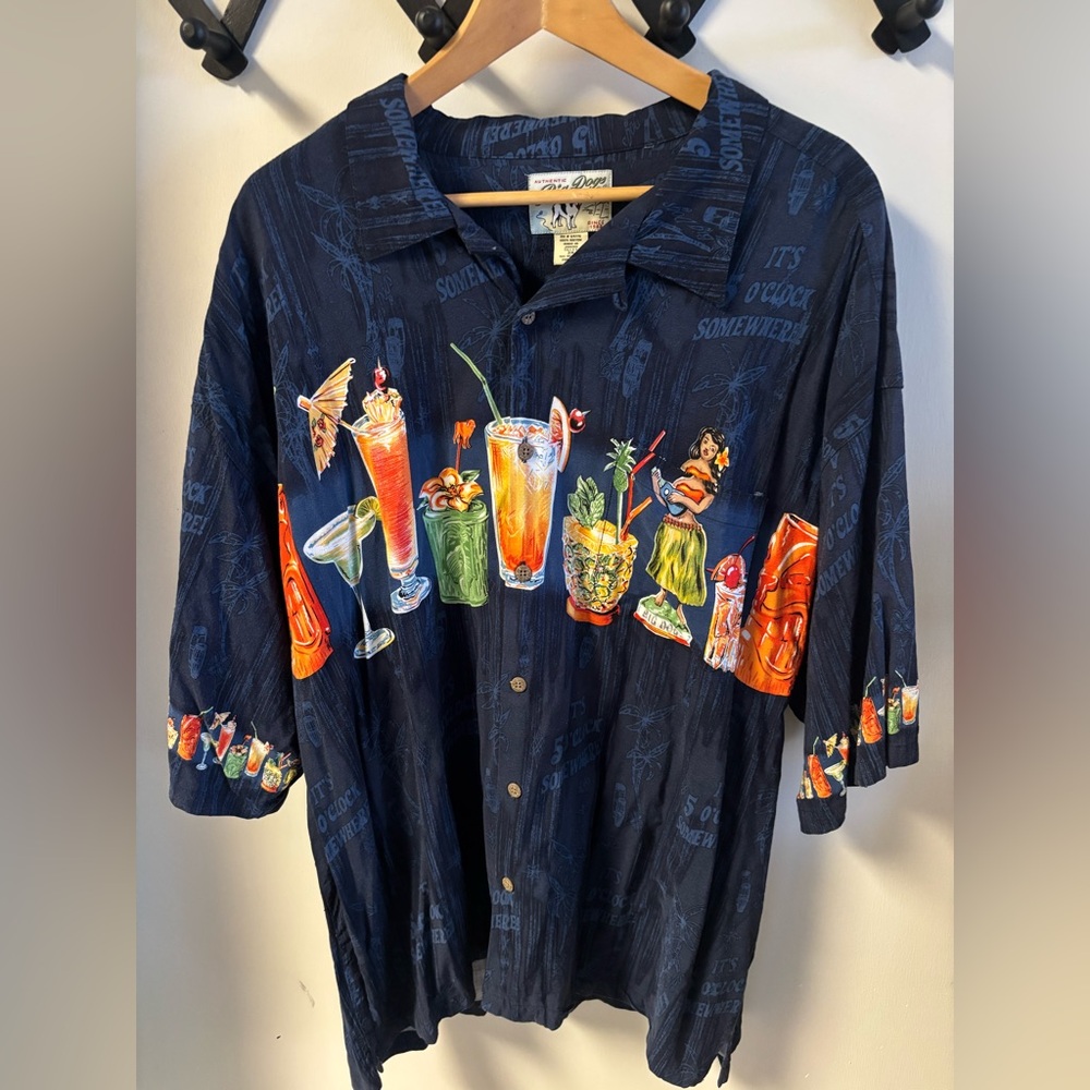 Vintage Big Dog It’s Five O’Clock Somewhere Shirt 3X